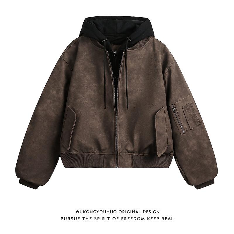 Мужская модная плиссированная куртка из искусственной кожи с эффектом потертости, на хлопковой подкладке XL коричневый
Мужская модная плиссированная куртка из искусственной кожи с эффектом потертости, на хлопковой подкладке XL коричневый