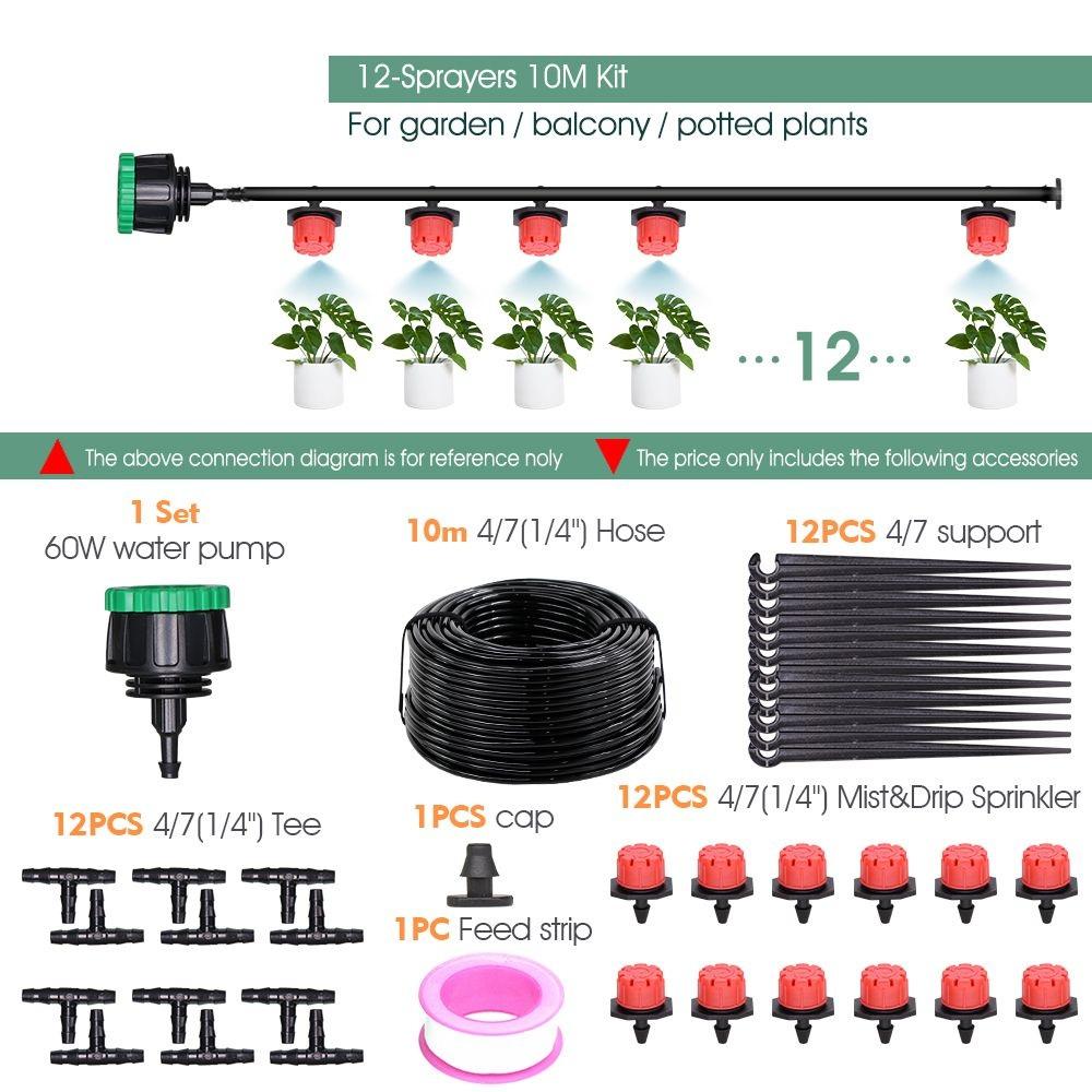 60W Self-Priming Pump 110-240V Power Supply 8 Adjustable Drip Head DIY Irrigation System for Efficient Plant Growth Water Saving
60W Self-Priming Pump 110-240V Power Supply 8 Adjustable Drip Head DIY Irrigation System for Efficient Plant Growth Water Saving