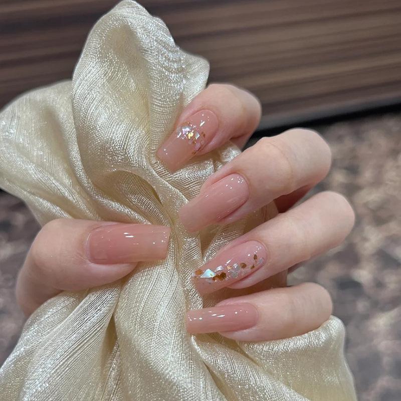 Ice Pink Glitter Jelly Ballerina Press-On Nails: Transparent, Versatile, Full-Size Nail Art Patches
Ice Pink Glitter Jelly Ballerina Press-On Nails: Transparent, Versatile, Full-Size Nail Art Patches