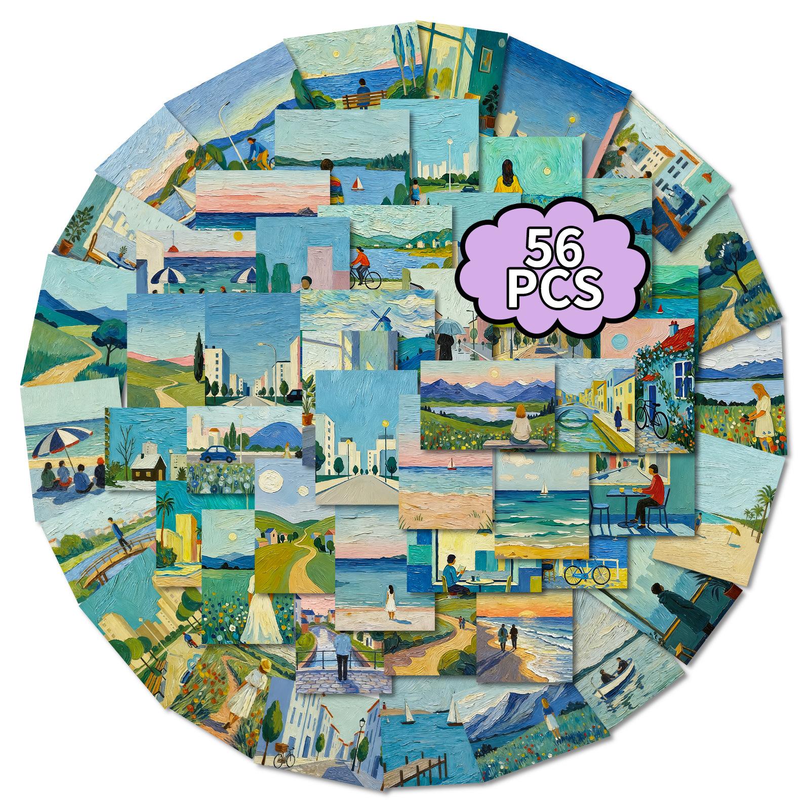 56 Creative Oil Paintings Under The Blue Sky Graffiti Stickers Square Without White Edge Personalized Stickers Batch
56 Creative Oil Paintings Under The Blue Sky Graffiti Stickers Square Without White Edge Personalized Stickers Batch