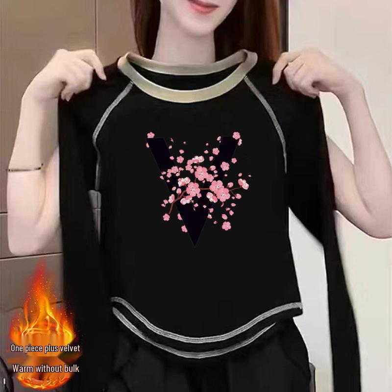 Women s 2024 Double-sided Velvet Long-sleeve T-shirt - Autumn/Winter Chic Ins Style S for 70-100 jin
Women s 2024 Double-sided Velvet Long-sleeve T-shirt - Autumn/Winter Chic Ins Style S for 70-100 jin