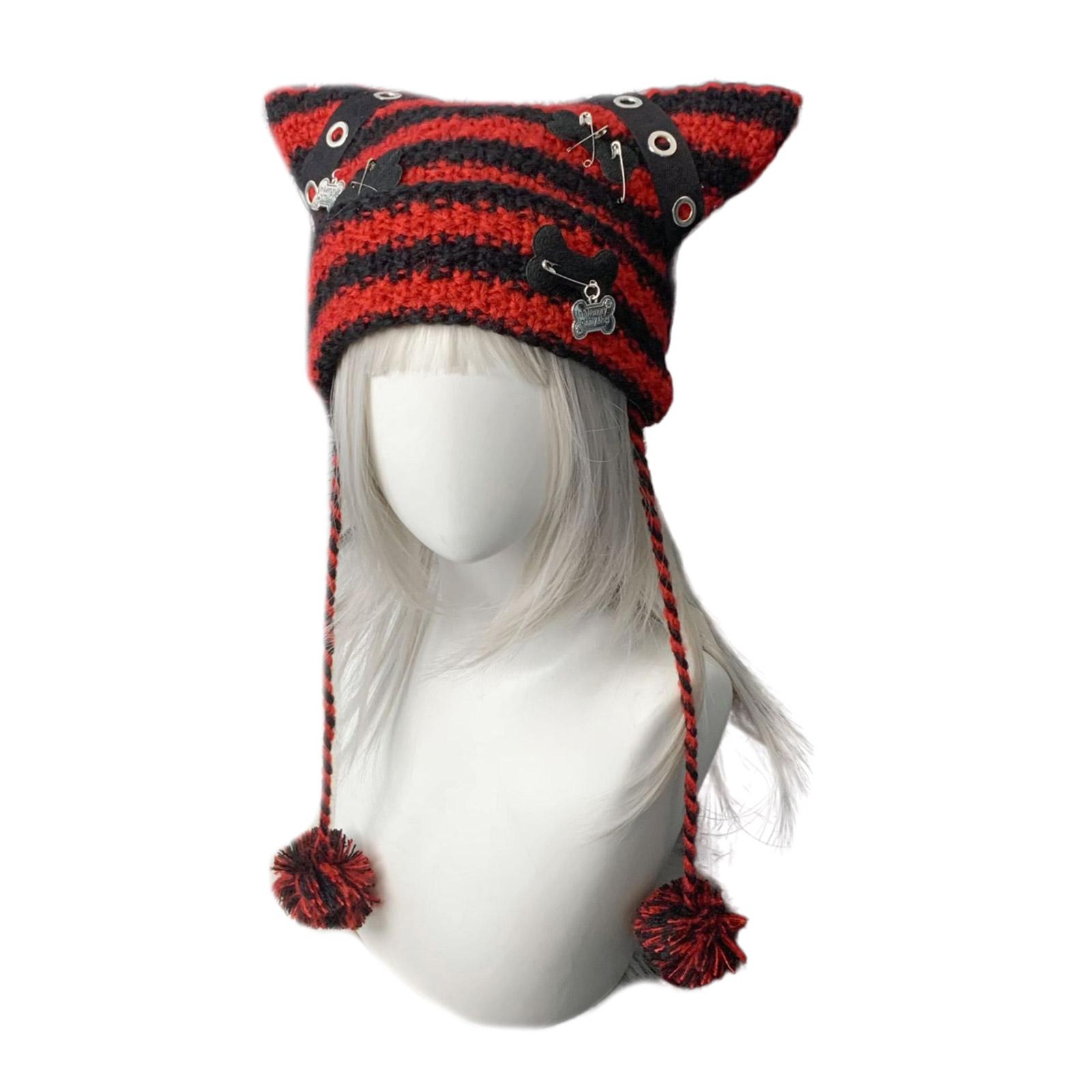 Полосатая шапка-бини для девочки Y2K панк кость шапка для вечеринки вязаная шапка уличная одежда утолщенная шапка-бини шапка с кошачьими ушками Харадзюку фотореквизит разноцветный
Полосатая шапка-бини для девочки Y2K панк кость шапка для вечеринки вязаная шапка уличная одежда утолщенная шапка-бини шапка с кошачьими ушками Харадзюку фотореквизит разноцветный