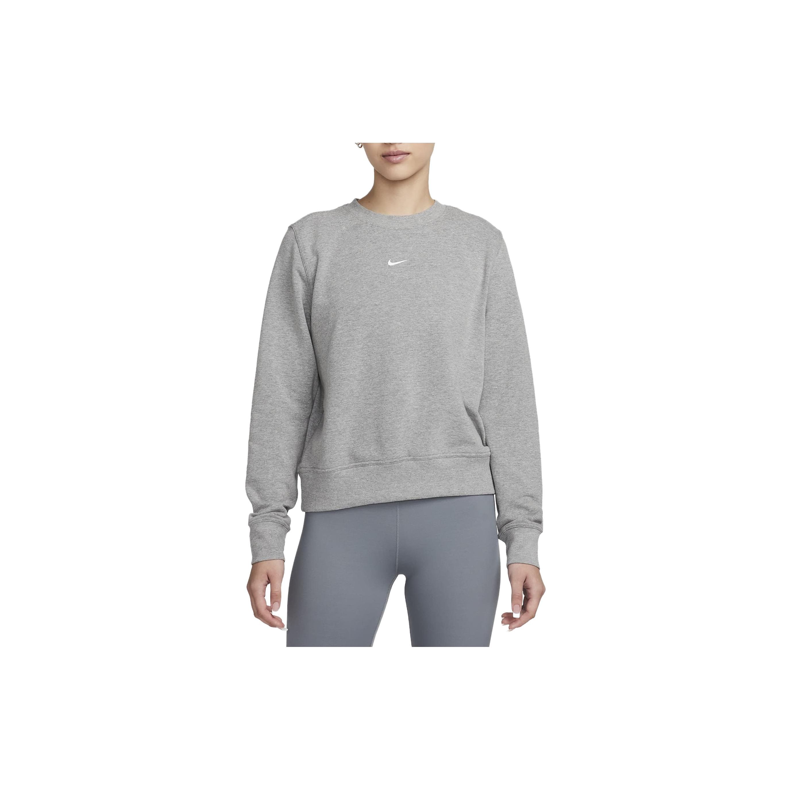 Женская однотонная толстовка с круглым вырезом и длинными рукавами Nike, серая FB5126-091 S 
Женская однотонная толстовка с круглым вырезом и длинными рукавами Nike, серая FB5126-091 S