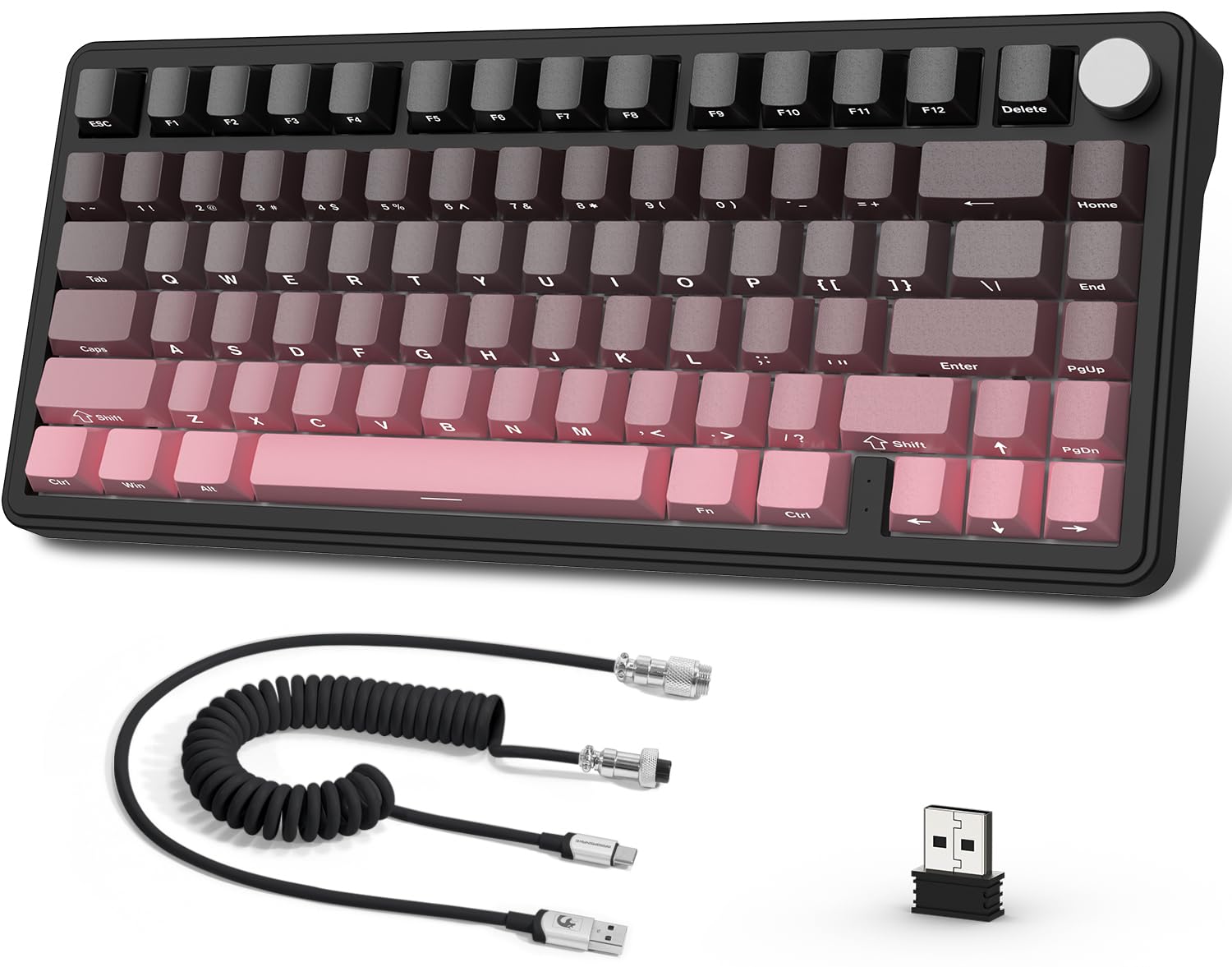 ATTACK SHARK X85 Mechanical Wireless Gaming Keyboard with PBT Printed BT Linear MAC Keyboard, 75% Knobs, Keycaps, 5.1/2.4 GHz/USB-C Wired, Hot-Swap,
ATTACK SHARK X85 Mechanical Wireless Gaming Keyboard with PBT Printed BT Linear MAC Keyboard, 75% Knobs, Keycaps, 5.1/2.4 GHz/USB-C Wired, Hot-Swap,