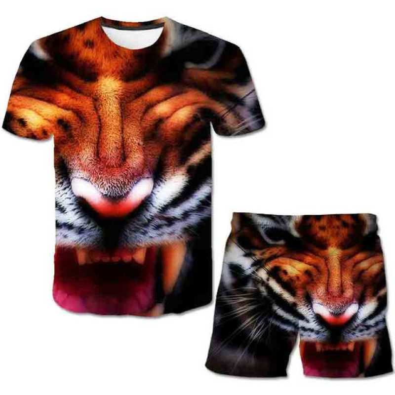 Summer Fashion 2pcs Set Short Sleeve T-Shirt 3D Print Tee Sets S
Summer Fashion 2pcs Set Short Sleeve T-Shirt 3D Print Tee Sets S