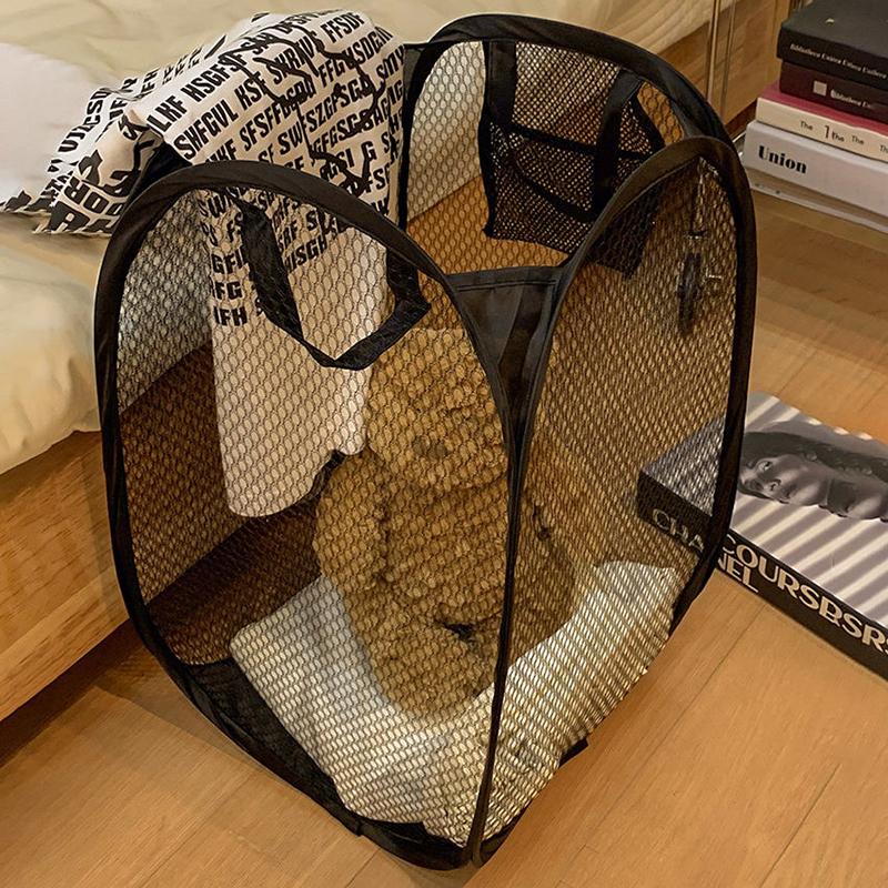 1/5pcs Foldable Durable Laundry Basket with Side Pocket Mesh Cloth Breathable Laundry Hamper Storage Baskets Home Accessories 1pc чорний
1/5pcs Foldable Durable Laundry Basket with Side Pocket Mesh Cloth Breathable Laundry Hamper Storage Baskets Home Accessories 1pc чорний