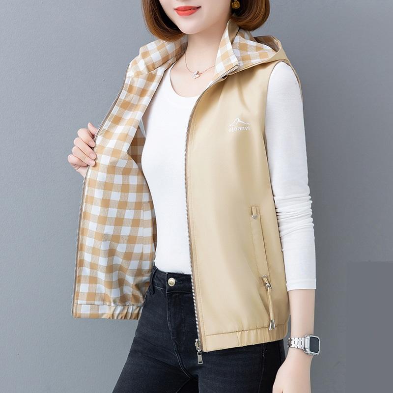 Двусторонний жилет с воротником-стойкой для женщин на весну и осень M хаки
Двусторонний жилет с воротником-стойкой для женщин на весну и осень M хаки