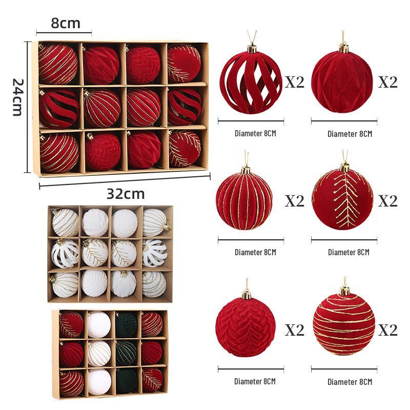 8cm Wine Red Flocked Christmas Ornament Ball - High-End Tree Decoration Pendant 6CM
8cm Wine Red Flocked Christmas Ornament Ball - High-End Tree Decoration Pendant 6CM