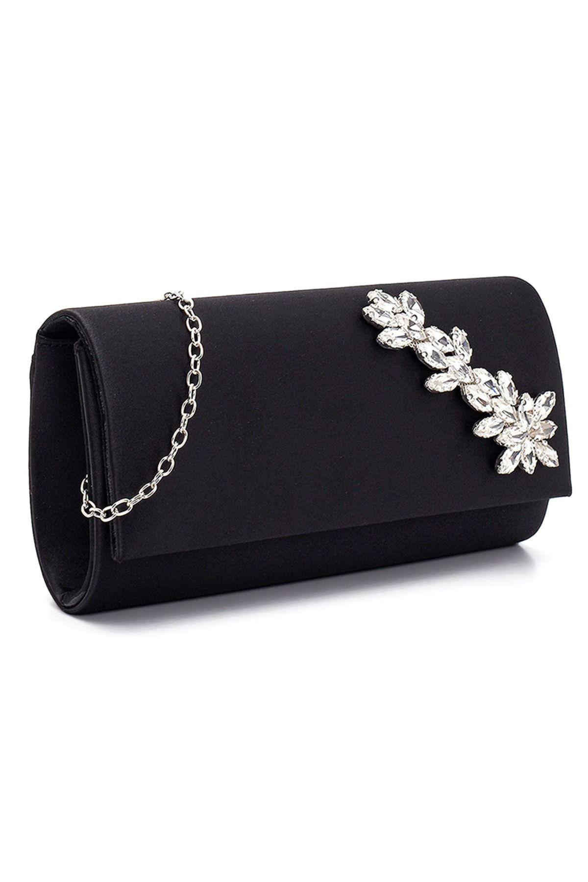 Women s Stylish and Useful Evening Dress Bag Shiny Satin Black Evening Bag with Leaf Stone Accessories
Women s Stylish and Useful Evening Dress Bag Shiny Satin Black Evening Bag with Leaf Stone Accessories