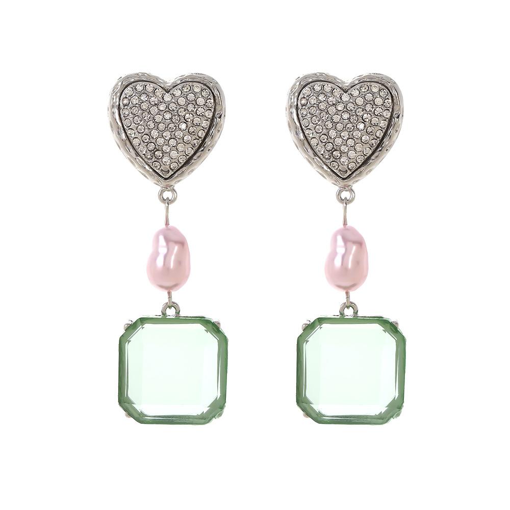 Metal Square Resin Heart Rhinestone Geometric Dangle Earrings Women s New Simple Elegant Design Zircon Party AccessoriesZAA мідний
Metal Square Resin Heart Rhinestone Geometric Dangle Earrings Women s New Simple Elegant Design Zircon Party AccessoriesZAA мідний