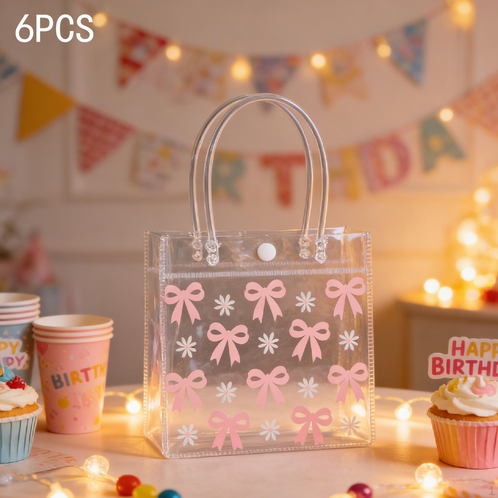 6x PVC Gift Bags Wrap Tote with Handles Women Shopping Shower Packaging Carrier Decorative Bag
6x PVC Gift Bags Wrap Tote with Handles Women Shopping Shower Packaging Carrier Decorative Bag