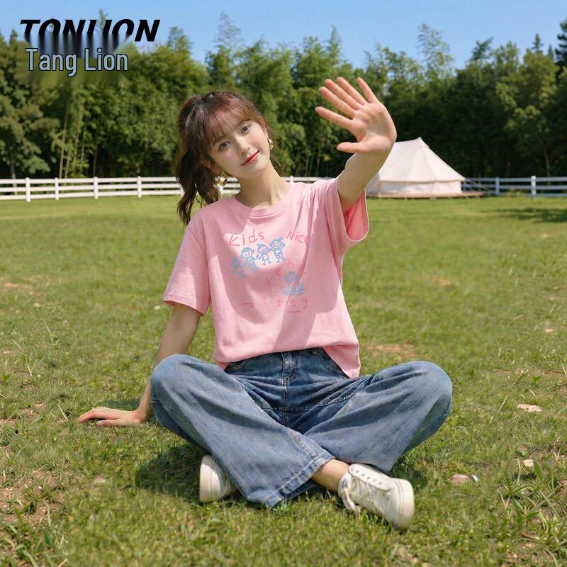 TonLion Women s Pure Cotton Loose Fit Kitten Graphic T-Shirt XL
TonLion Women s Pure Cotton Loose Fit Kitten Graphic T-Shirt XL