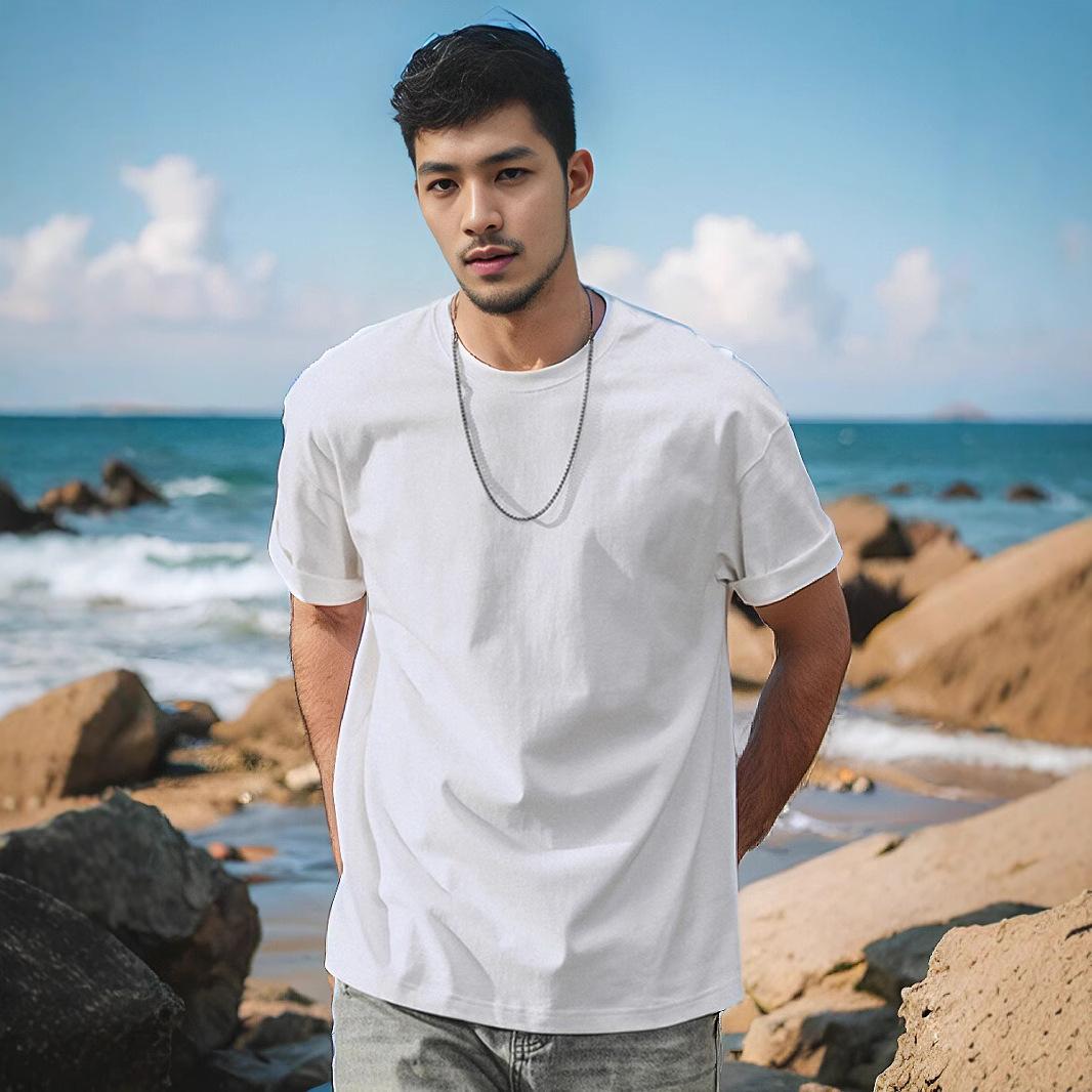 Cotton solid color stretch fit anti-wrinkle loose men s short-sleeved fashion short-sleeved tops comfortable lightweight T-shirt M (85-50kg recommended) білий
Cotton solid color stretch fit anti-wrinkle loose men s short-sleeved fashion short-sleeved tops comfortable lightweight T-shirt M (85-50kg recommended) білий