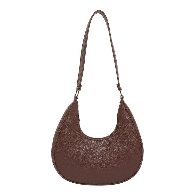 Texture: Large-capacity, foreign style, new lychee pattern, popular solid color, fashionable and simple, one-shoulder crossbody dumpling bag
Texture: Large-capacity, foreign style, new lychee pattern, popular solid color, fashionable and simple, one-shoulder crossbody dumpling bag