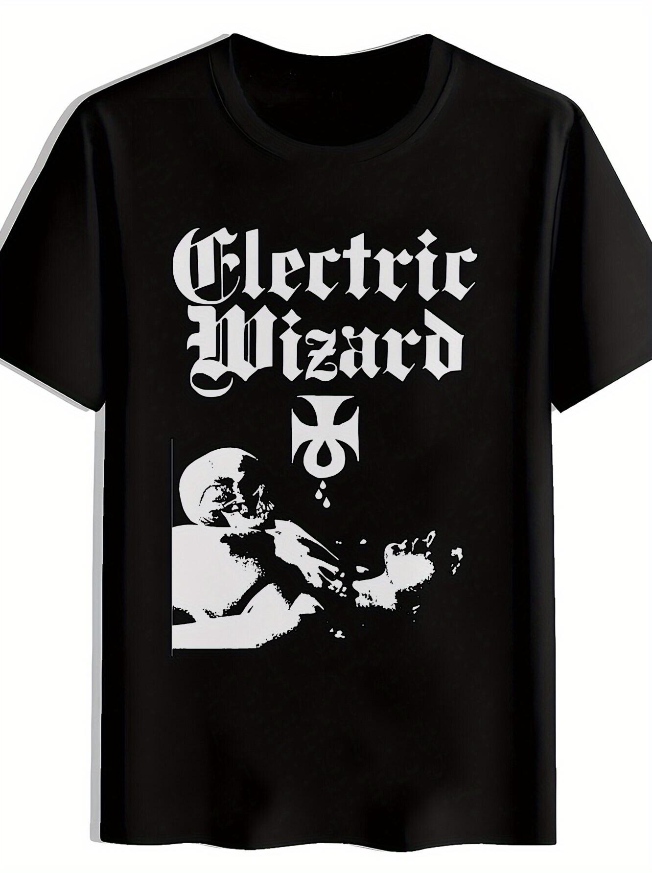 Vintage Electric Wizard Graphic T-shirt - Black Retro Rock Band Print Short Sleeve Tee L
Vintage Electric Wizard Graphic T-shirt - Black Retro Rock Band Print Short Sleeve Tee L