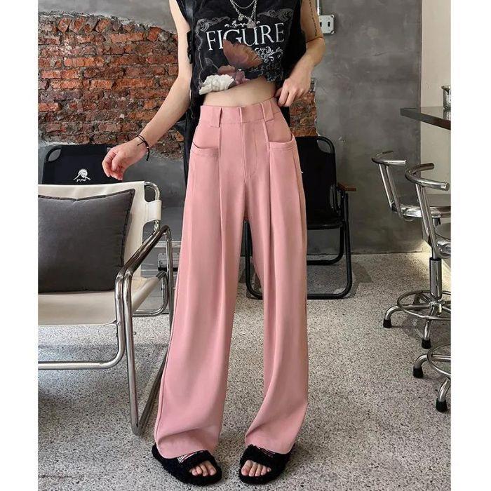 Apricot white wide-leg pants women s spring and summer loose straight casual pants high waist and thin narrow version drape suit pants autumn 2XL рожевий
Apricot white wide-leg pants women s spring and summer loose straight casual pants high waist and thin narrow version drape suit pants autumn 2XL рожевий