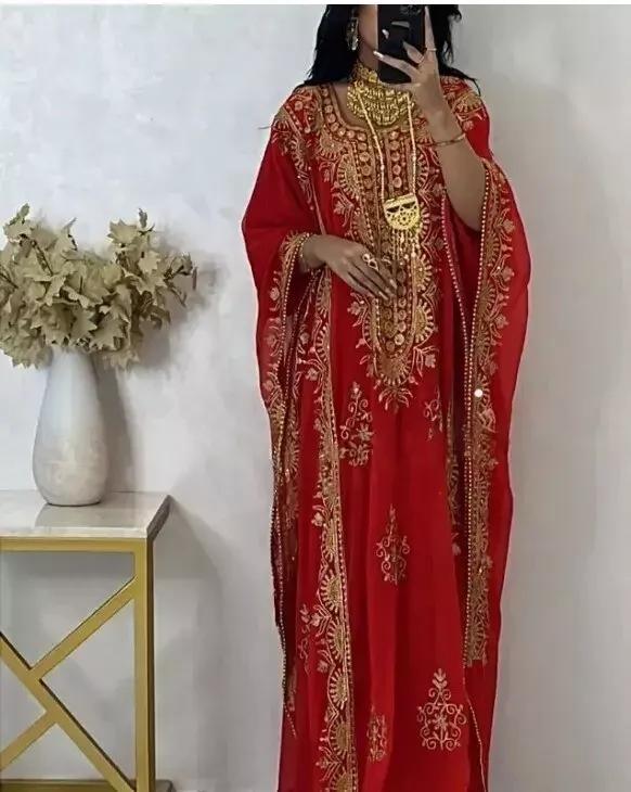 Стильне довге марокканське дубайське плаття Farasha Kaftan, ісламське плаття Abaya Hand Work Dress FREE SIZE червоний
Стильне довге марокканське дубайське плаття Farasha Kaftan, ісламське плаття Abaya Hand Work Dress FREE SIZE червоний