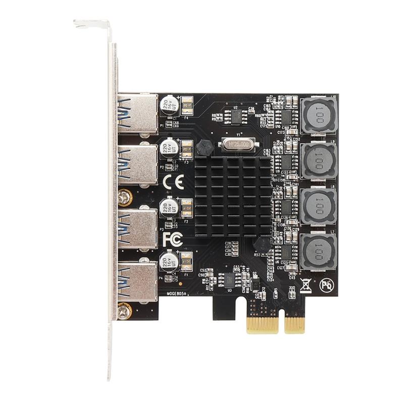 Pcie To 4-port Usb3.0 Adapter Card 4 ports Usb 5Gb PCI-E 1X pansion for Desktop PC Computer No ternal Power Supply
Pcie To 4-port Usb3.0 Adapter Card 4 ports Usb 5Gb PCI-E 1X pansion for Desktop PC Computer No ternal Power Supply