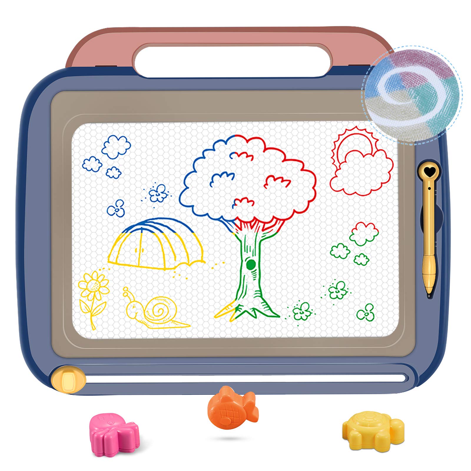 BangLede Drawing Board Large Screen Drawing Board with 3 Magnetic Stamps 4 Magnetic Draw and Have Fun Draw Again and Educational Toy (4135cm) Handle, синій
BangLede Drawing Board Large Screen Drawing Board with 3 Magnetic Stamps 4 Magnetic Draw and Have Fun Draw Again and Educational Toy (4135cm) Handle, синій