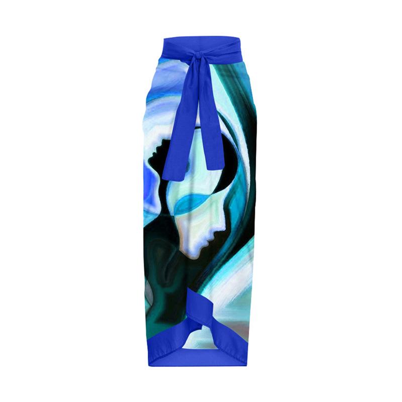 European & American Vacation Style Print Midi Skirt - Tie-up Design Beach Dress One Size жовтий
European & American Vacation Style Print Midi Skirt - Tie-up Design Beach Dress One Size жовтий