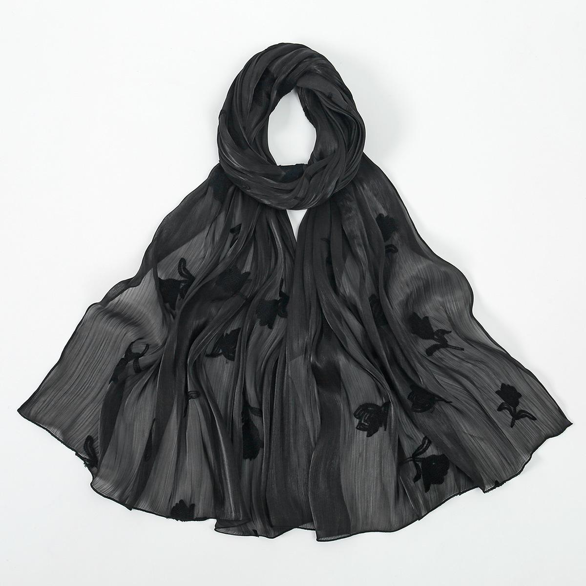 Muslim Hijab Scarf Crinkled Chiffon Tulip Embroidery Breathable Soft Islamic Headscarf for Daily Prayer Casual Wear Shawl Wrap 70X180CM
Muslim Hijab Scarf Crinkled Chiffon Tulip Embroidery Breathable Soft Islamic Headscarf for Daily Prayer Casual Wear Shawl Wrap 70X180CM