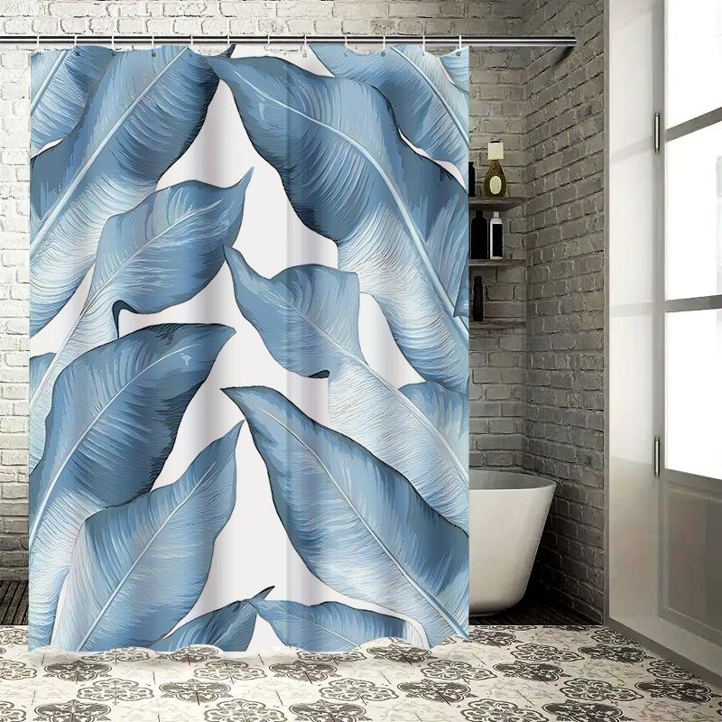 Elegant Blue Banana Leaf Shower Curtain Modern Bathroom Decor Waterproof Fabric Privacy Screen For Home Use Complimentary Hook W60H190(CM)-1 Pcs
Elegant Blue Banana Leaf Shower Curtain Modern Bathroom Decor Waterproof Fabric Privacy Screen For Home Use Complimentary Hook W60H190(CM)-1 Pcs