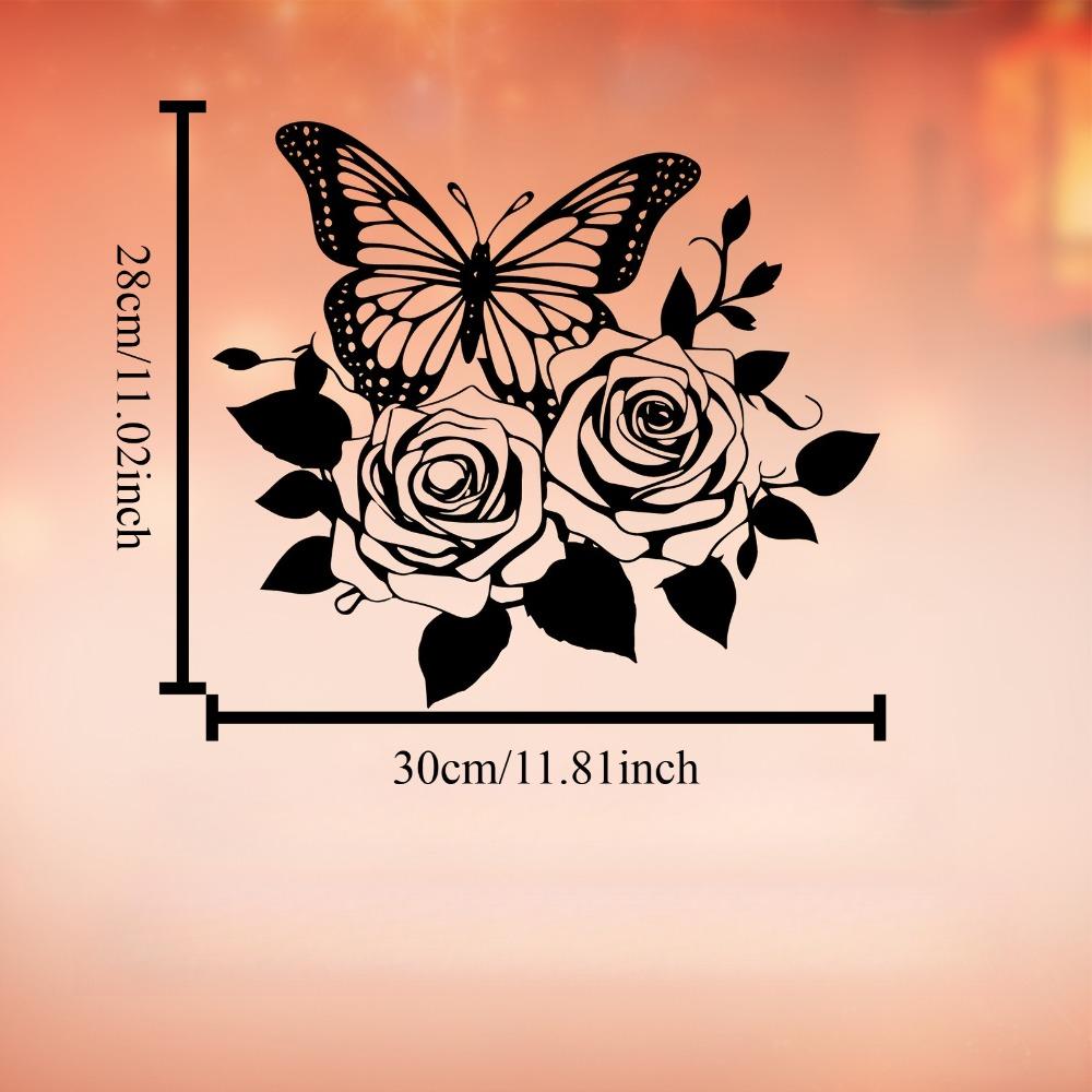 Butterfly Rose Metal Wall Art, Elegant Romantic Iron Statue for Valentine Wedding Garden Fence Indoor Outdoor Decor, Farmhouse Hanging Ornament 12in
Butterfly Rose Metal Wall Art, Elegant Romantic Iron Statue for Valentine Wedding Garden Fence Indoor Outdoor Decor, Farmhouse Hanging Ornament 12in