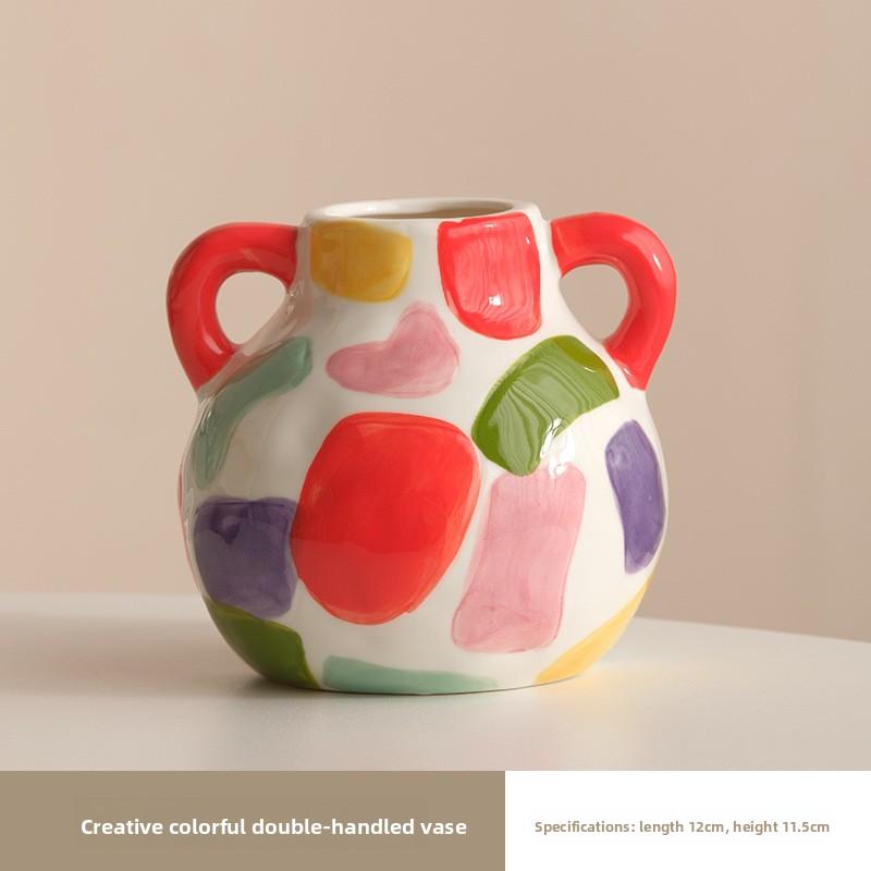 Modern Geometric Ceramic Vase for Flowers Luxury Home Decor Dopamine Living Room TV Cabinet Ornament
Modern Geometric Ceramic Vase for Flowers Luxury Home Decor Dopamine Living Room TV Cabinet Ornament