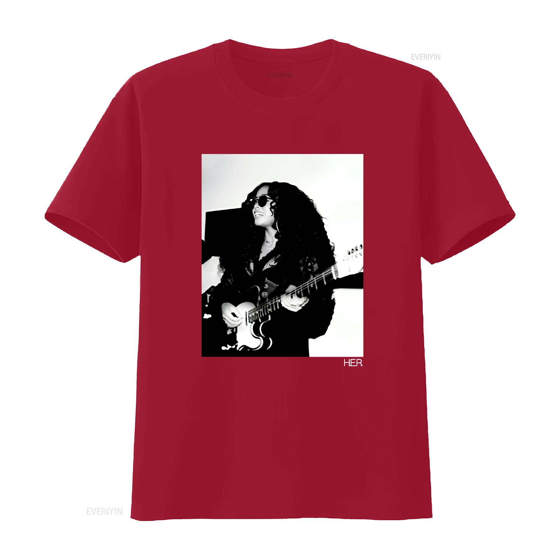 H E R Playing Guitar T Shirt Fully Licensed vintage Washed designer clothes Casual Breathable Unisex Soft Stretched Slightly S
H E R Playing Guitar T Shirt Fully Licensed vintage Washed designer clothes Casual Breathable Unisex Soft Stretched Slightly S