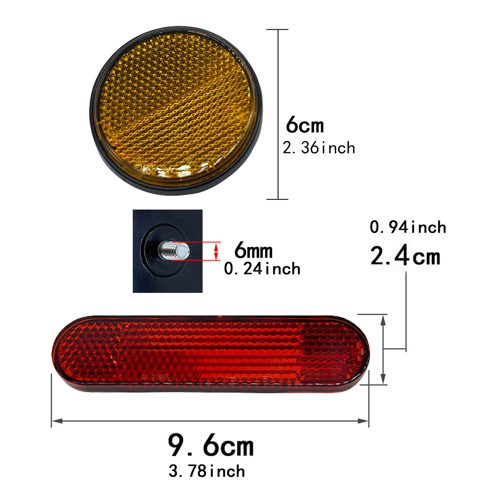 4 Pieces Motorcycle Night Reflector Light Reflective Strip Spare Parts Professional Replacement for Boat Car Truck Bike Style B Yellow
4 Pieces Motorcycle Night Reflector Light Reflective Strip Spare Parts Professional Replacement for Boat Car Truck Bike Style B Yellow