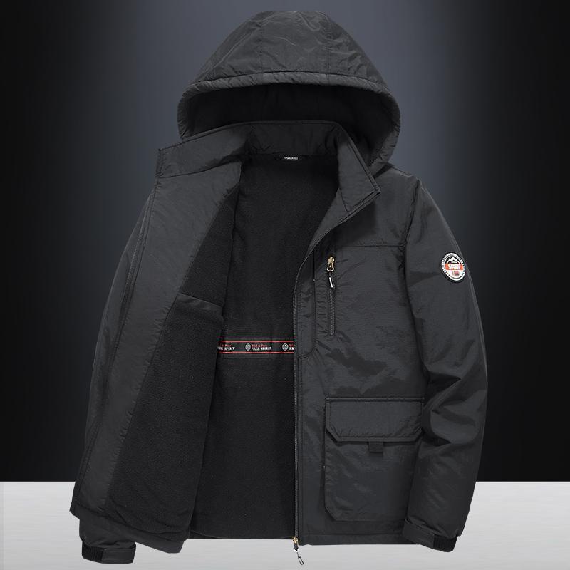 Мужская хлопковая куртка на флисовой подкладке: Теплая верхняя одежда для осени и зимы L чёрный
Мужская хлопковая куртка на флисовой подкладке: Теплая верхняя одежда для осени и зимы L чёрный