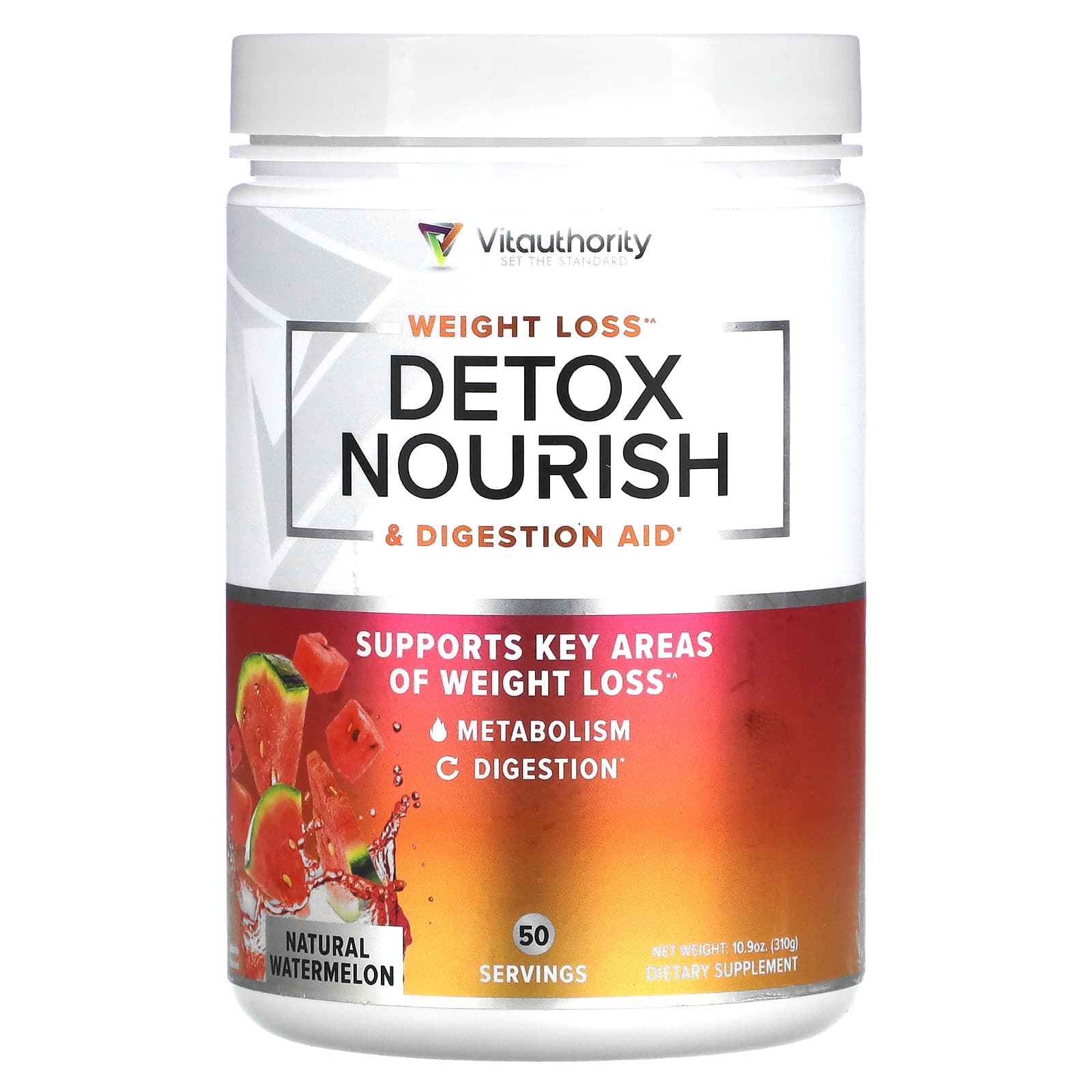 Vitauthority, Detox Nourish Weight Loss and Improves Digestion, Natural Watermelon Flavor, 10.9 oz (310 g)
Vitauthority, Detox Nourish Weight Loss and Improves Digestion, Natural Watermelon Flavor, 10.9 oz (310 g)