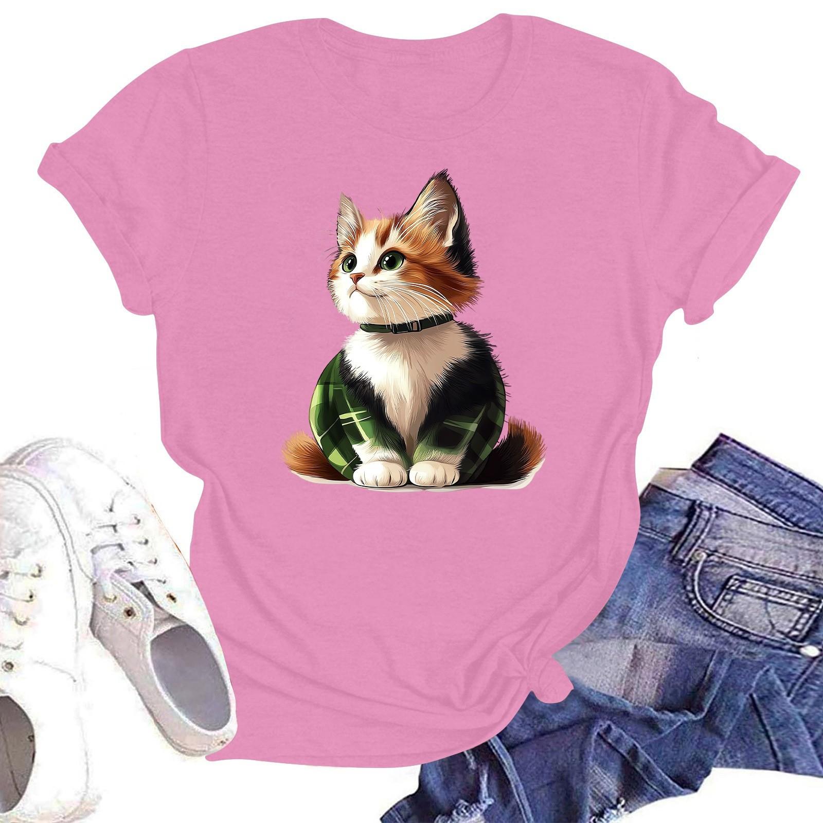 Женская модная футболка с круглым вырезом и коротким рукавом, пуловер L розовый
Женская модная футболка с круглым вырезом и коротким рукавом, пуловер L розовый