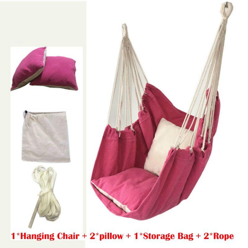 Comfortable Outdoor Swing Chair With Luxurious Cotton Padding And Beautiful Stripe Design RoseRed Chair + 2 x RoseRed Pillow
Comfortable Outdoor Swing Chair With Luxurious Cotton Padding And Beautiful Stripe Design RoseRed Chair + 2 x RoseRed Pillow