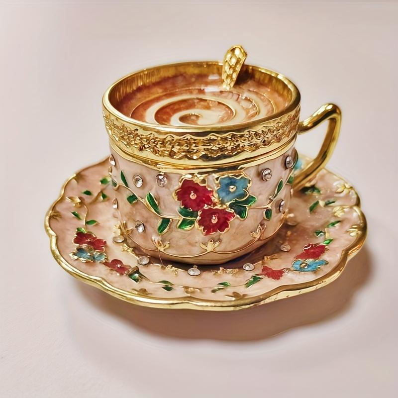 Floral Jewelry Box Floral Diamond Teacupshaped Jewelry Box Vintage Decor for Home Romantic Gift WeddingTone Metal Storage Case
Floral Jewelry Box Floral Diamond Teacupshaped Jewelry Box Vintage Decor for Home Romantic Gift WeddingTone Metal Storage Case