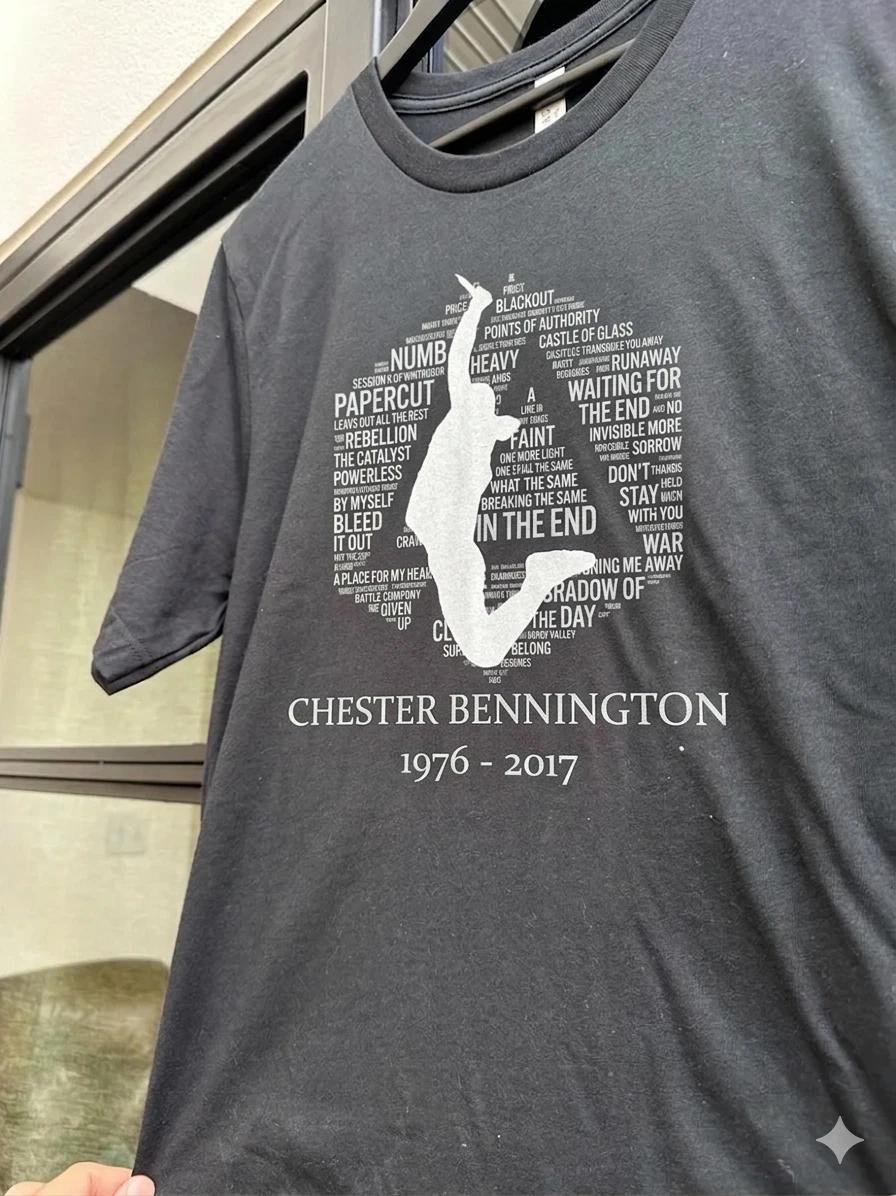 Chester Bennington T-Shirt Silhouette Jump Oversized Faded Vintage Graphic Tee S
Chester Bennington T-Shirt Silhouette Jump Oversized Faded Vintage Graphic Tee S