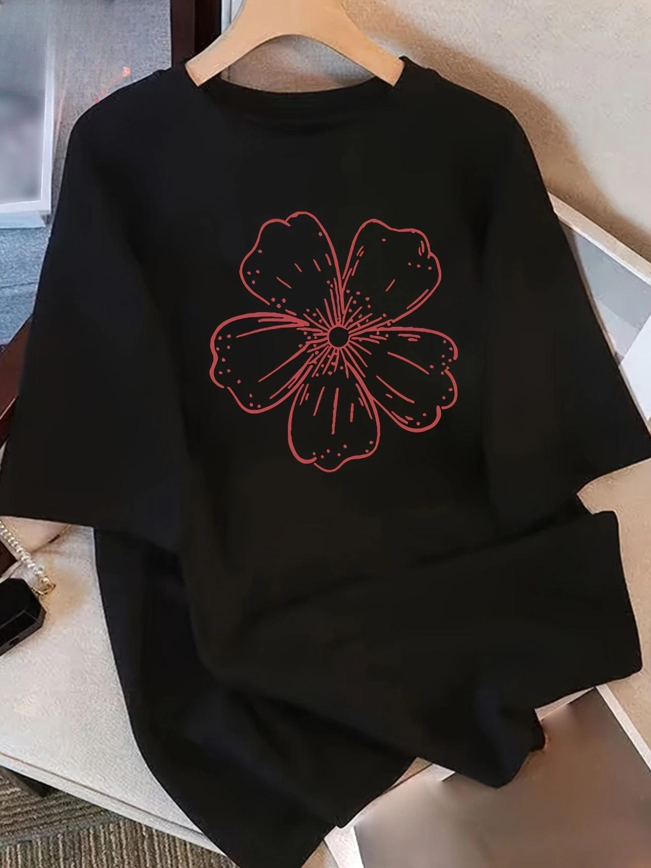 Camiseta con estampado Floral rojo y negro para mujerropa informal suave para uso diario cuello redondo Unisexga corta cómoda 4XL
Camiseta con estampado Floral rojo y negro para mujerropa informal suave para uso diario cuello redondo Unisexga corta cómoda 4XL