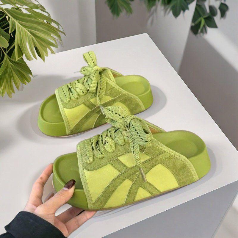 Casual lace-up half slippers women s soft bottom comfortable beach sandals summer new outer wear one-word drag 40 зелёный
Casual lace-up half slippers women s soft bottom comfortable beach sandals summer new outer wear one-word drag 40 зелёный