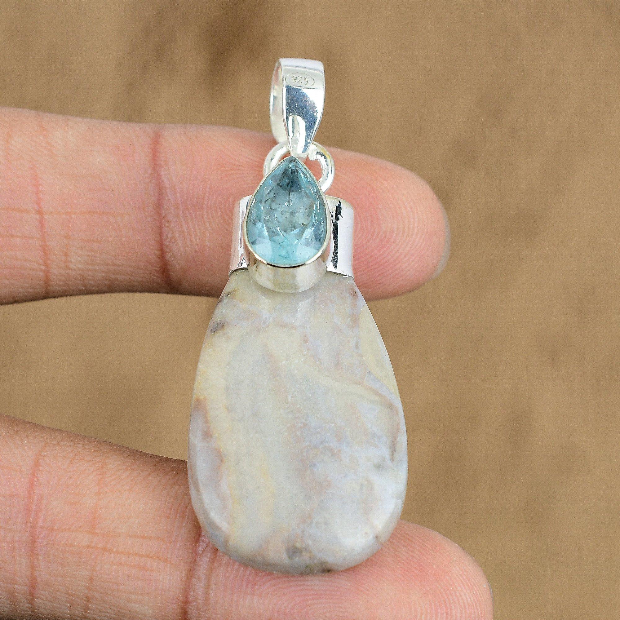Natural Polychrome Jasper Gemstone Pendant 925 Sterling Silver Jewelry For Women
Natural Polychrome Jasper Gemstone Pendant 925 Sterling Silver Jewelry For Women