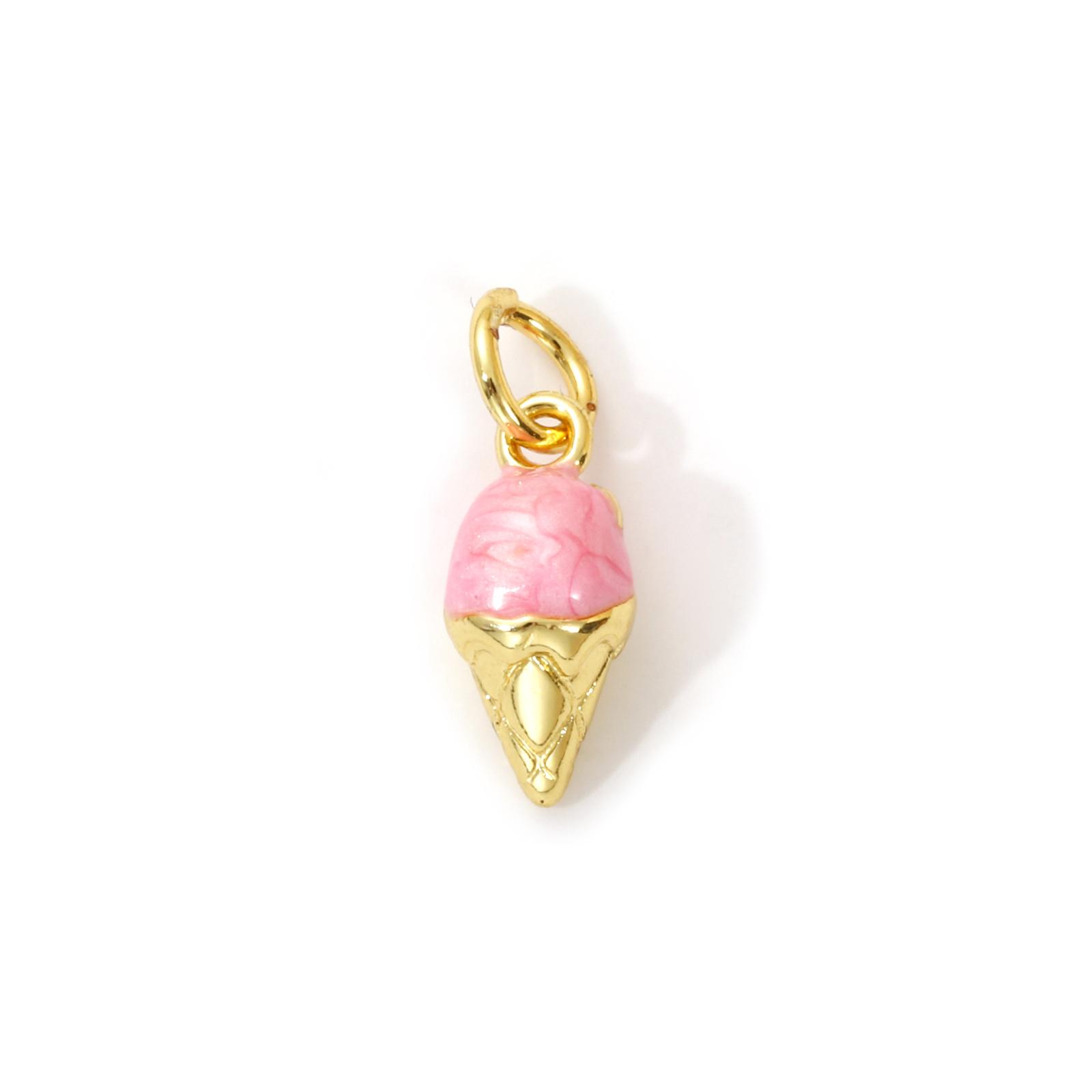 2 Piece Brass Charms 18K Gold Plated Multicolor Enamel Wine Glass Ice cream Pendants For DIY Necklace Bracelet Jewelry Making
2 Piece Brass Charms 18K Gold Plated Multicolor Enamel Wine Glass Ice cream Pendants For DIY Necklace Bracelet Jewelry Making