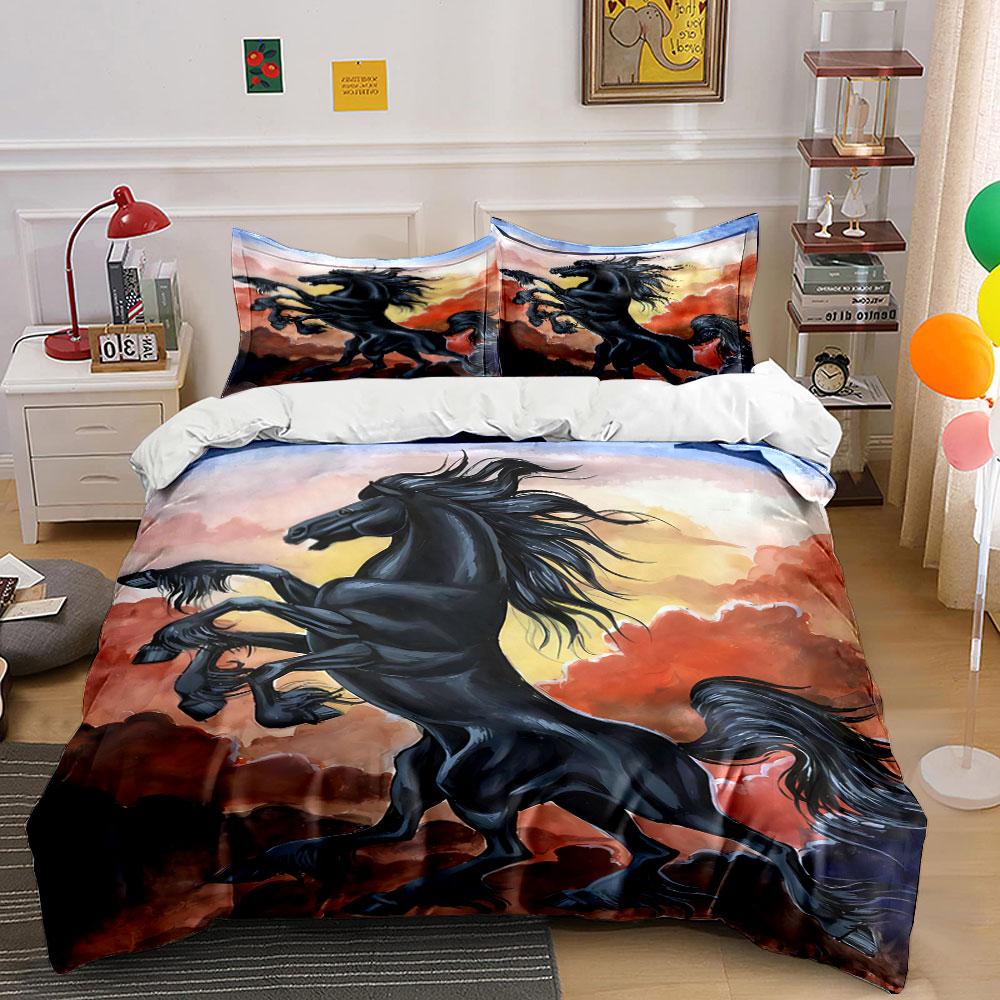 Black horse, sunset background. Bedding sets Duvet cover sets Duvet covers Pillowcases(1 * Duvet Cover 2 * Pillowcases, without duvet insert) 135x200cm
Black horse, sunset background. Bedding sets Duvet cover sets Duvet covers Pillowcases(1 * Duvet Cover 2 * Pillowcases, without duvet insert) 135x200cm