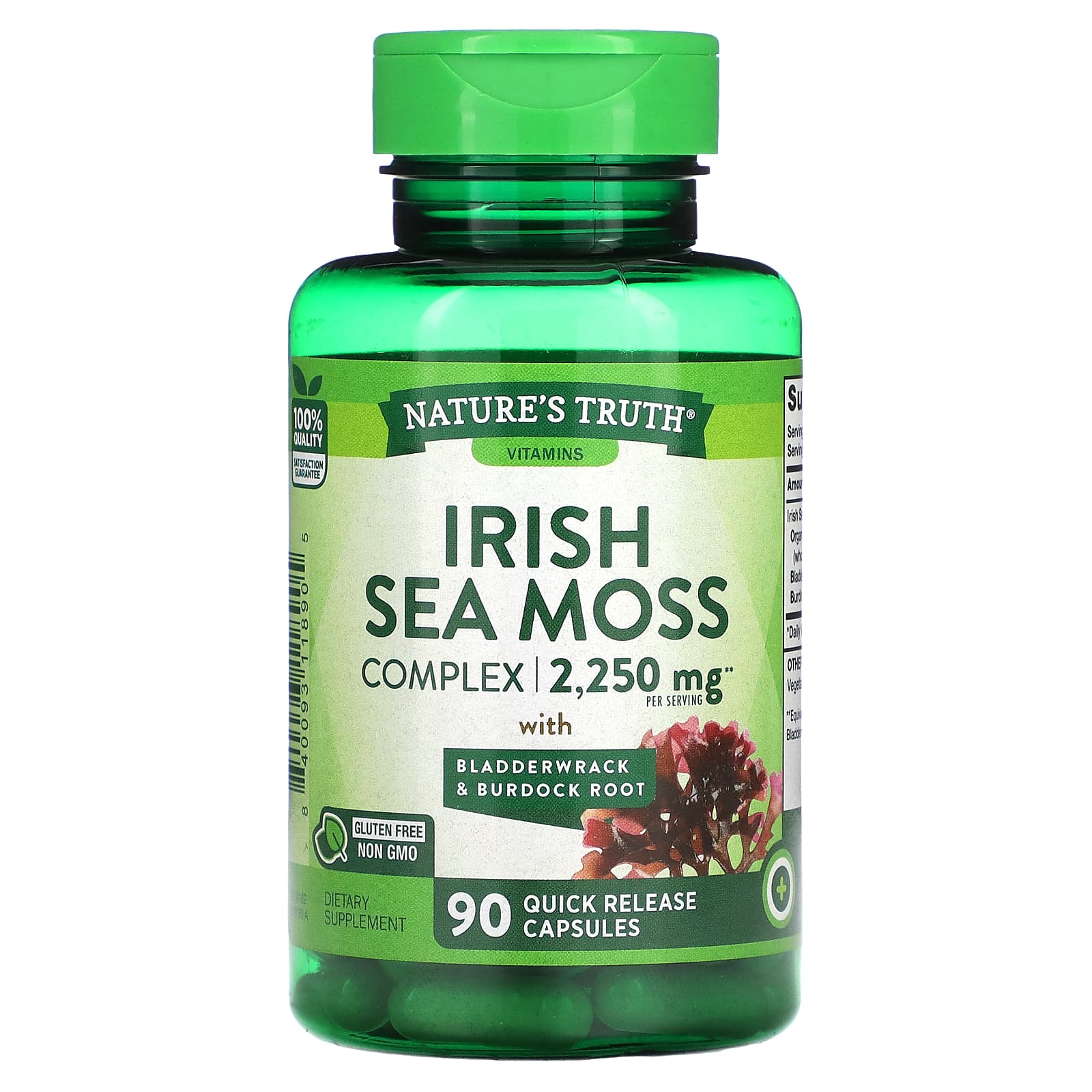 Nature S Truth, Irish Sea Moss Complex, with Bladderwrack and Burdock Root, 2,250Mg, 90 Rapid Release Capsules (750Mg per Capsule)
Nature S Truth, Irish Sea Moss Complex, with Bladderwrack and Burdock Root, 2,250Mg, 90 Rapid Release Capsules (750Mg per Capsule)