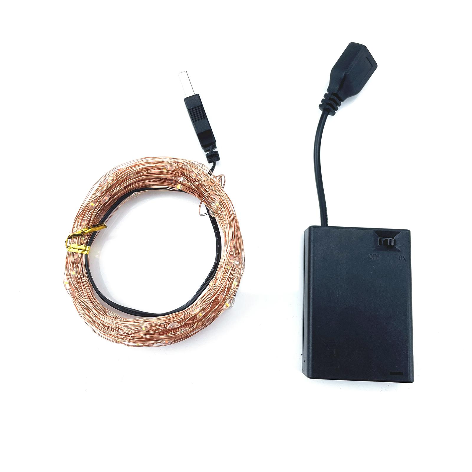 Теплый белый USB-светильник с батарейным отсеком, постоянная яркость, 200 лампочек, медная проволока
Теплый белый USB-светильник с батарейным отсеком, постоянная яркость, 200 лампочек, медная проволока