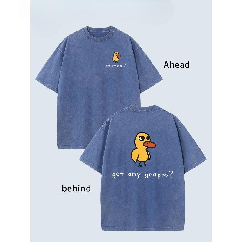 European sizes Men s T-Shirt with Fun Eat Grapes Duck Pattern and Back Print - Soft Loose Street Style Casual Shirt, Suitable for Summer 5XL синій
European sizes Men s T-Shirt with Fun Eat Grapes Duck Pattern and Back Print - Soft Loose Street Style Casual Shirt, Suitable for Summer 5XL синій
