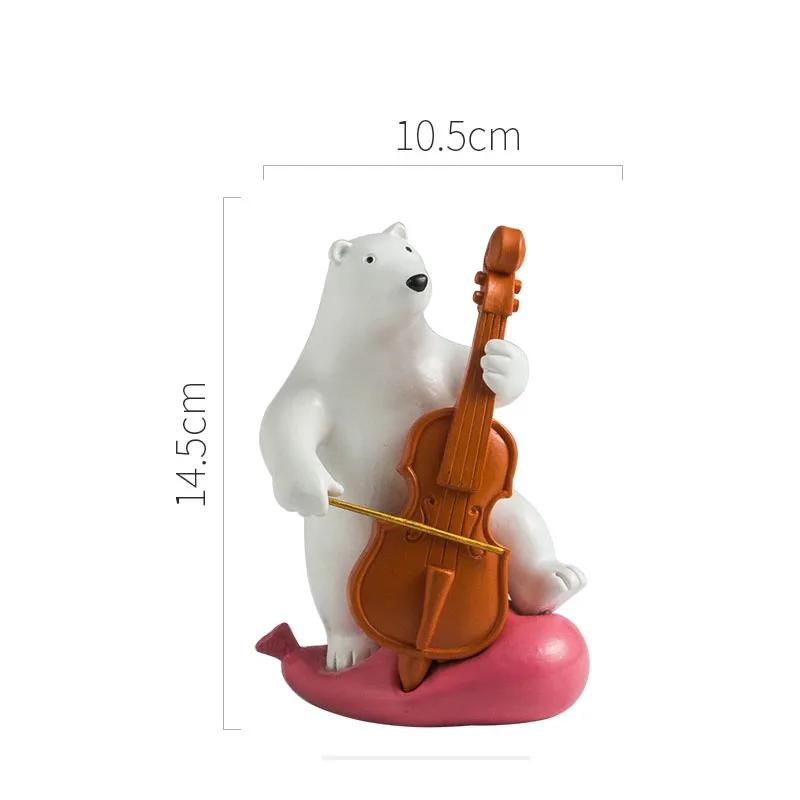 Polar Bears Band Figurines Desk Decoration Lovely Animal Musician Statue Resin Crafts White Bear Sculpture Gifts for Children
Polar Bears Band Figurines Desk Decoration Lovely Animal Musician Statue Resin Crafts White Bear Sculpture Gifts for Children