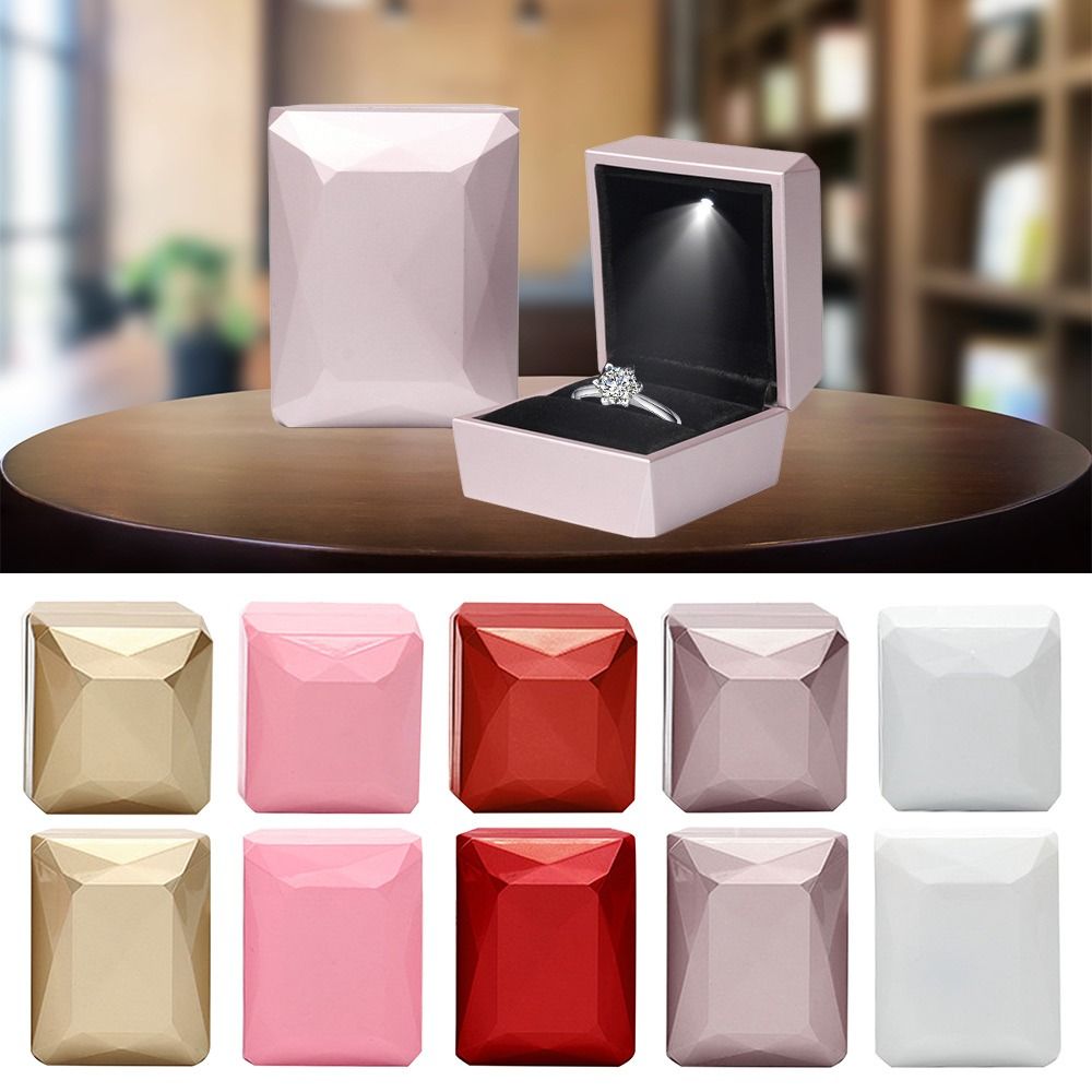with LED Light Jewelry Storage Box Baking Paint Pendant Necklace Organizer for Proposal Surprise Gold/pendant box
with LED Light Jewelry Storage Box Baking Paint Pendant Necklace Organizer for Proposal Surprise Gold/pendant box
