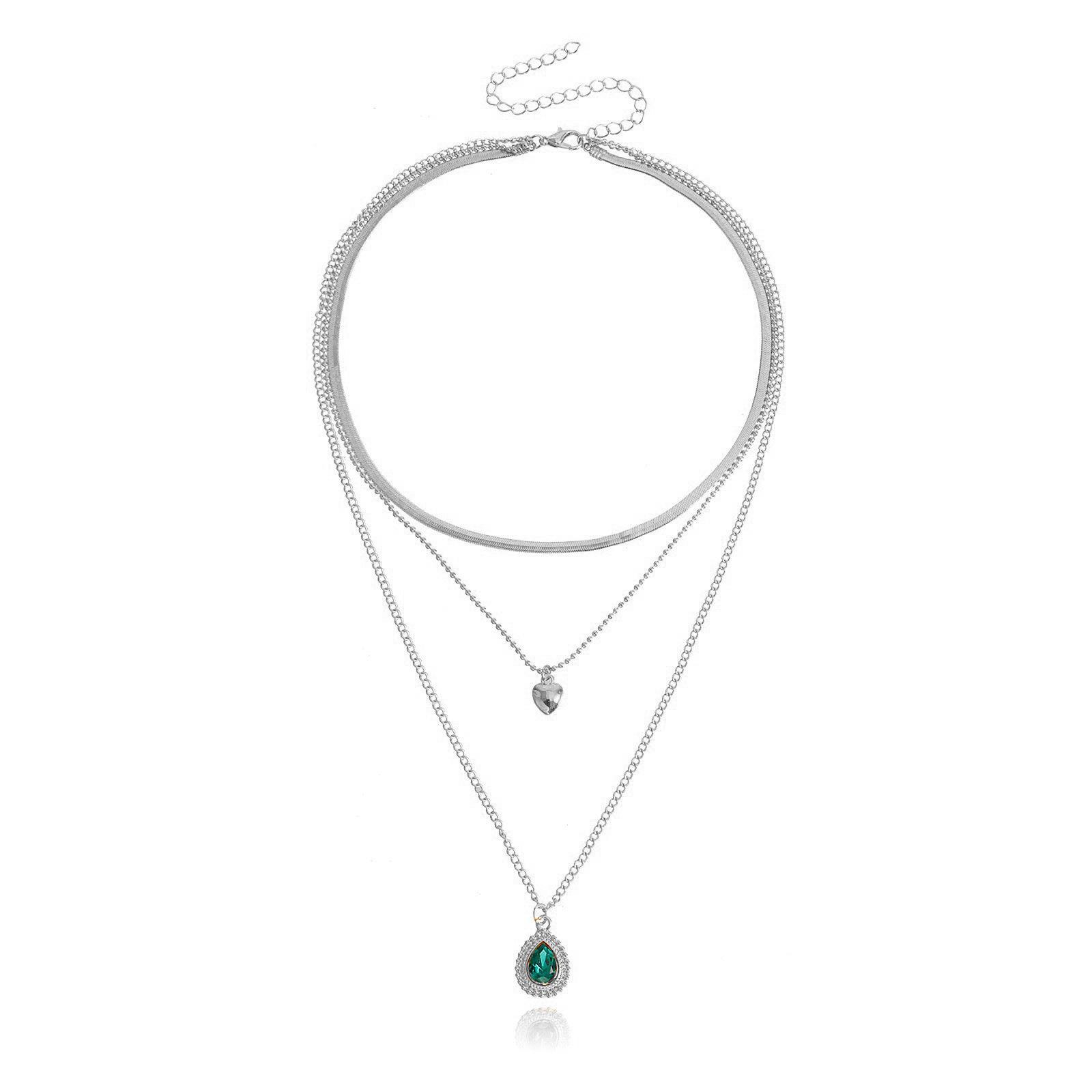 European and American jewelry, trendy multi-layer flat snake chain imitation green agate necklace women ins creative niche design sense
European and American jewelry, trendy multi-layer flat snake chain imitation green agate necklace women ins creative niche design sense