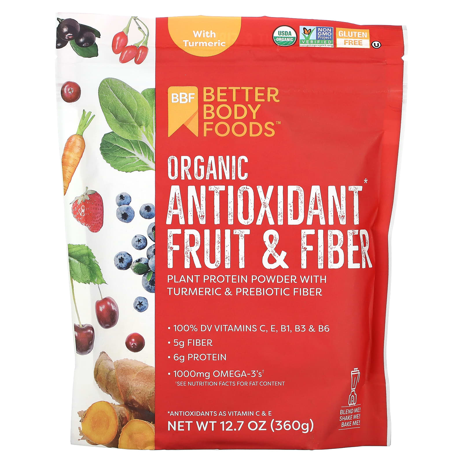 BetterBody Foods, органічні антиоксиданти, фрукти та клітковина з куркумою, 12,7 унції (360 г)
BetterBody Foods, органічні антиоксиданти, фрукти та клітковина з куркумою, 12,7 унції (360 г)