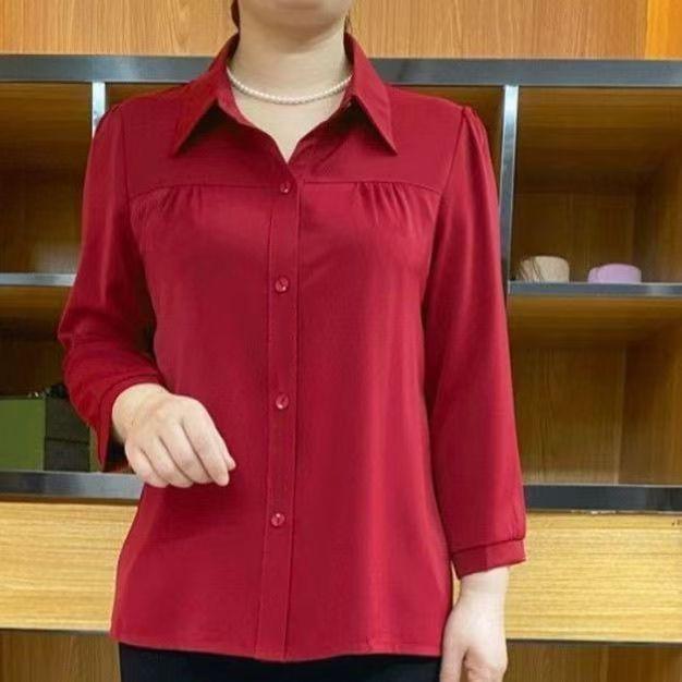 Spring/Summer Thin Nine Sleeve Chiffon Shirt for Women 6XL червоний
Spring/Summer Thin Nine Sleeve Chiffon Shirt for Women 6XL червоний