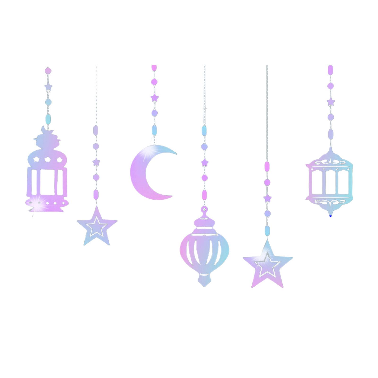 6Pieces Ramadans Mubarak Garlands Eid Decorations Glittering Star Moon Lanterns Hanging Streamers Banners Party Supplies
6Pieces Ramadans Mubarak Garlands Eid Decorations Glittering Star Moon Lanterns Hanging Streamers Banners Party Supplies